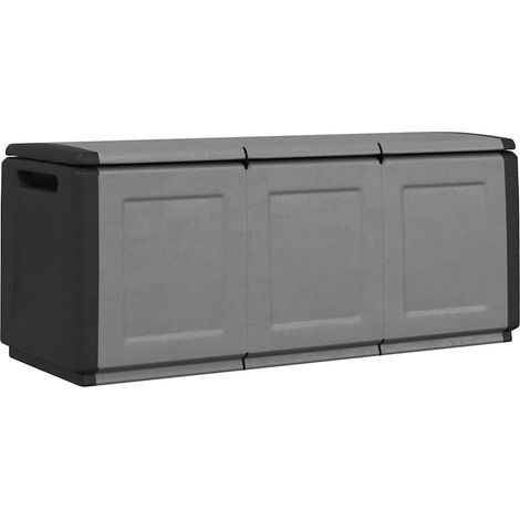 Maison Exclusive - Contenitore da Giardino 138x53x57 cm 330 L Grigio Scuro e Nero