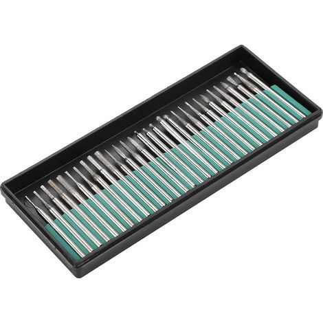 30 Pieces 3mm Rotary Grinding Bits for Engraving and Polishing – Silicon Carbide and Diamond (1/5)