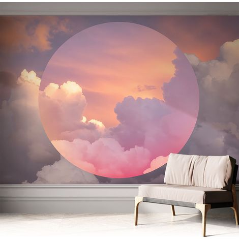 Papier peint autocollant avec imprimé pour décoration intérieure pour rénovation a motif Nuages éthérés 312x219 cm (1/5)