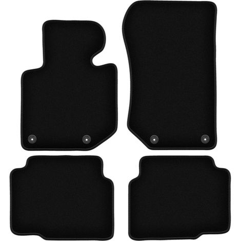 Alfombrillas de terciopelo negro BASIC para BMW 3 E36 compacto, coupé, sedán, familiar, touring (1991-2000) (1/5)