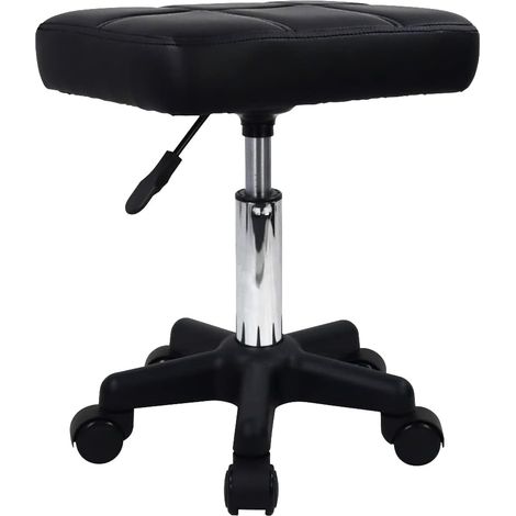 Tabouret à Rouleaux rectangulaires avec Hauteur de Roue réglable Tabouret à Rouleaux pour Massage Spa Salon Noir (1/5)