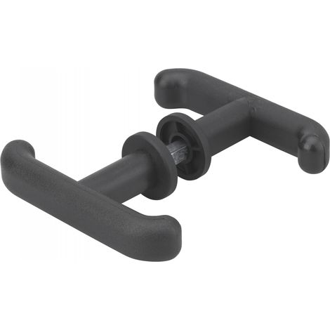Maniglia per porta basculante di garage, quadrate 8mm, nere - THIRARD