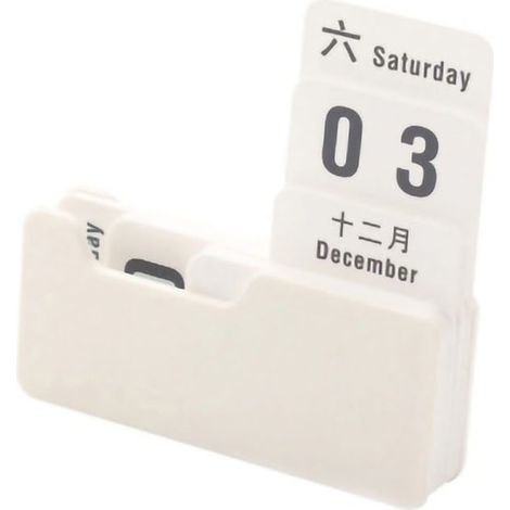 Calendrier de Bureau Réutilisable et Modifiable - Bloc Portable PS PP pour Décoration Maison et Bureau, Blanc (1/5)