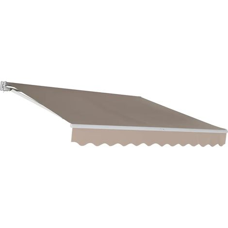 Tenda da Sole con Bracci Retrattili 395x250 cm con Motore Tortora (1/2)