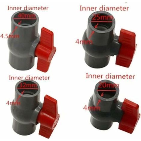 PVC-Druckventil φ40 mm – U-förmiges PVC-Kugelventil – Klebeverbinder – Für Bewässerungssysteme (1/5)