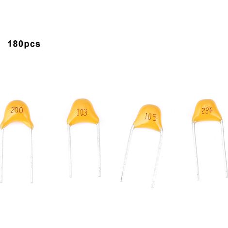 Kit de 180 condensateurs monolithiques 20pF1uF 50V, 18 sortes, pas de broche 5.08mm (1/5)