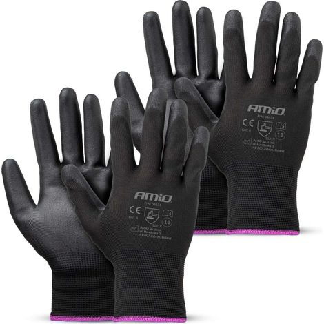Gants de protection en polyuréthane taille 11 3131X 4 pièces amio-04634 (1/3)