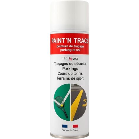 TECH N'FAST Bombe peinture marquage sol rouge 500 ml - aérosol professionnel