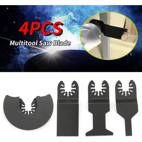 Lames de scie oscillantes multifonctions en acier à haute teneur en carbone, lot de 4 pour outils de découpe (1/5)