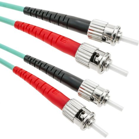Câble à fibre optique OM3 à ST ST 50/125 duplex multimode 1m (1/5)
