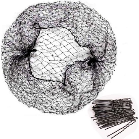 50 filets à cheveux en nylon, disques invisibles, accessoires capillaires filles, bandeaux résille dentelle élégants. (1/5)