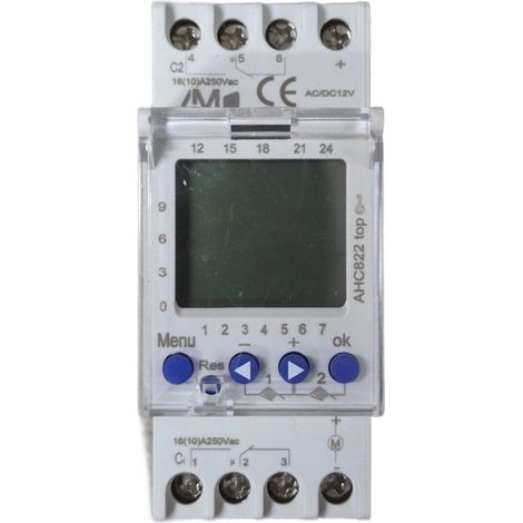 Horloge hebdomadaire 12v 2 contacts