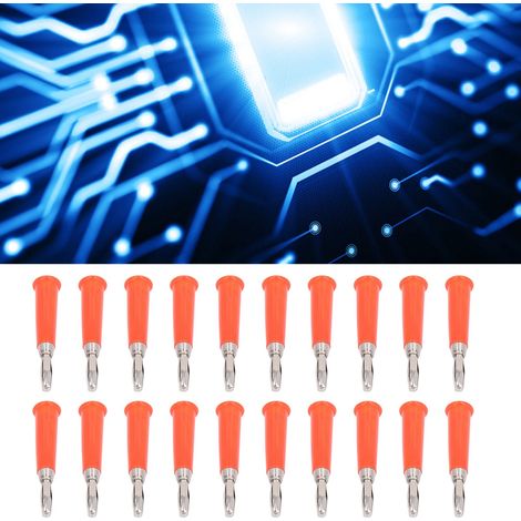J.10011 Geschweißter vierblättriger Bananeneinsatz von 4 mm, trompetenförmiger Bananeneinsatz von 4 mm, 100 Stück pro Packung, rot. (1/5)