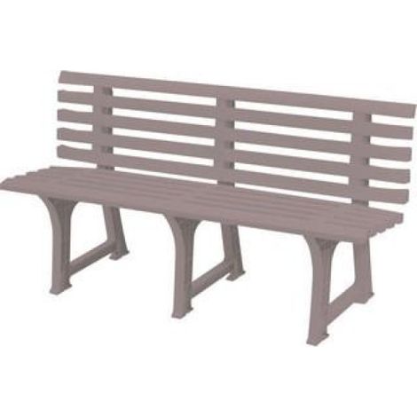 Isotta 3-sitzer bank 147x51x75 tortora, wetterfest und einfach montierbar (1/2)