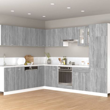 Armoire suspendue Sonoma gris 60x31x40 cm Bois d'ingénierie (1/5)