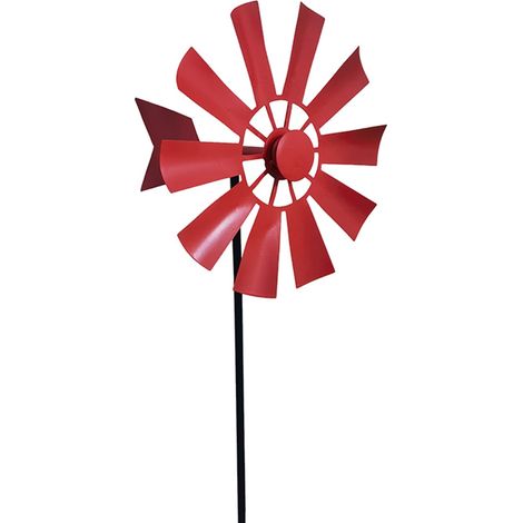 Moulin À Vent Rotatif - Fonte De Fer - Décor Extérieur Pour Jardin Cour Terrasse - 24 x 73 cm - 1 Pièce (1/5)