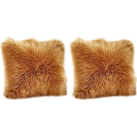 coussins moelleux simples pour la maison, housse de coussin, housse de coussin de canapé - Kaki (1/5)