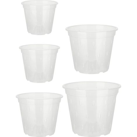 Pot de Culture Transparent pour Orchidées avec Aération, Idéal Intérieur et Extérieur (1/5)