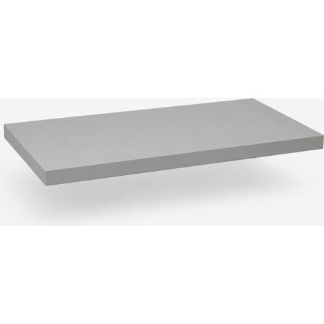 Estante de Pared, Estante Suspendido, Fijación Oculta, Balda de Pared, Kit de Tacos Incluido, Gris, 50x23x2,5 cm (1/4)