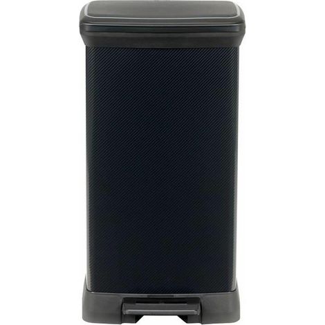 Curver Decobin rechteckiger Abfallbehälter 50 L Schwarz Carbon