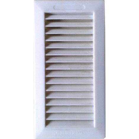Eingelassenes Gitter mit Lasche 13,3 x 26 cm + weißer ABS-Rahmen (G)