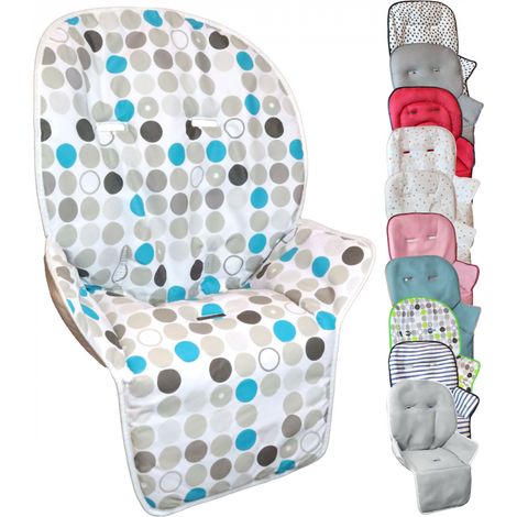 Housse d'assise pour chaise haute bébé – Rembourrage 100% polyester – Dimensions 48x31x27cm – Compatible gamme Ptit – Monsieur Bébé