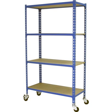 Simonrack Étagère métallique mobile bleu 157 cm large (1/2)