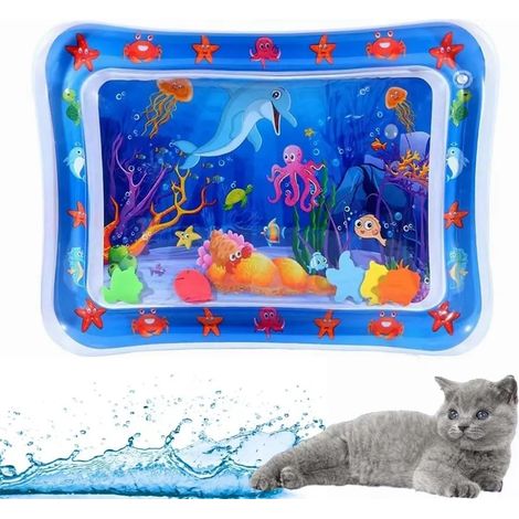 Tapis d eau sensoriel pour chat et chien épais matelas aquatique pour animaux et enfant jeu d éveil