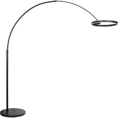 [NEUWERTIG] B-Ware Steinhauer Bogenleuchte Stehlampe LED Ringlux schwarz Metall Dimmer CCT (1/2)