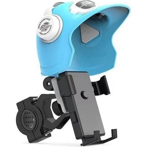 Support de téléphone pour vélo, fixation sur guidon avec rotation à 360° et petit capuchon, installation rapide, anti-chute, compatible avec de nombreux accessoires de vélo (1/4)