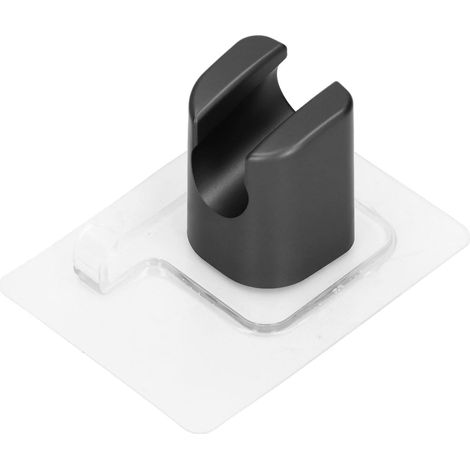 Support de pommeau de douche FTVOGUE, fixation adhésive en ABS, montage mural étanche sans perçage, noir mat, installation rapide, gain de place, pour salle de bain (1/4)