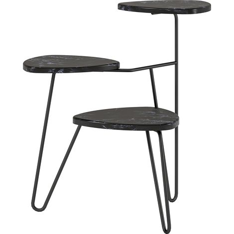 Athena-Support à plantes en marbre noir