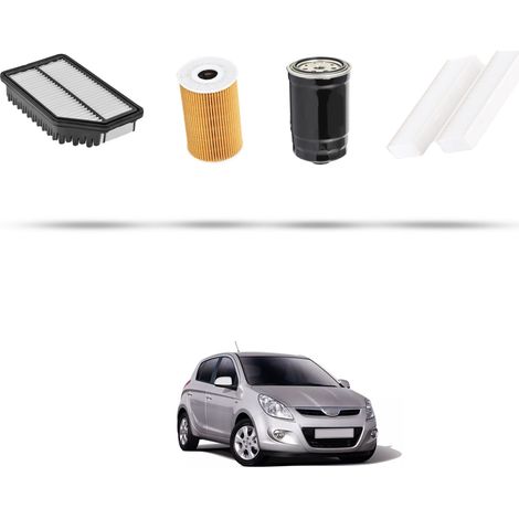 Kit tagliando 4 filtri compatibile con Hyundai i20 1.6 CRDi 85KW dal 2009 (1/5)