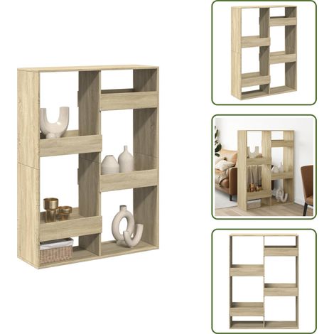 vidaXL Raumteiler Sonoma-Eiche 100x33x135 cm Holzwerkstoff (1/5)