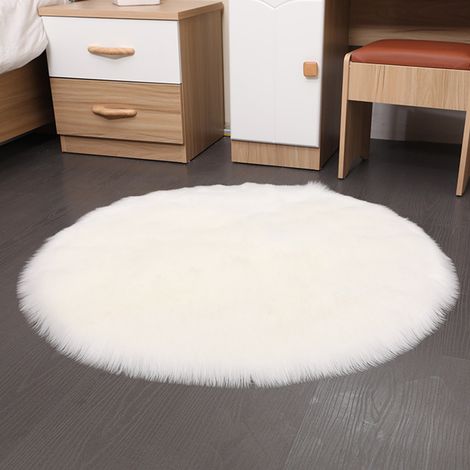 Tapis En Peluche - 45 x 45 cm - Imitation Peau De Mouton En Polyester - Pour Canapé Fauteuil Lit Voiture (1/5)