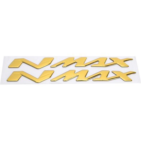 Paar 3D-Emblem-Aufkleber für Yamaha NMAX 155/125 Motorrad, gelbe geprägte Aufkleber, Zubehör zur Individualisierung (1/5)