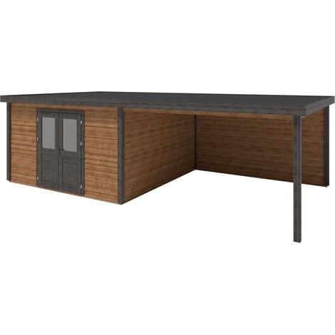 Casetta da giardino in legno Freya 8.06x4.09 m - 32.96 m2 - 28 mm - impregnata - 000209 (1/3)