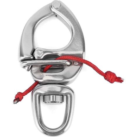 Mousqueton de Haute qualité, Crochet à œil Rapide en Acier Inoxydable 316 pour Bateaux, Camping-Cars, Camions et Appartements, Conception Compacte, 1 Pièce (1/5)
