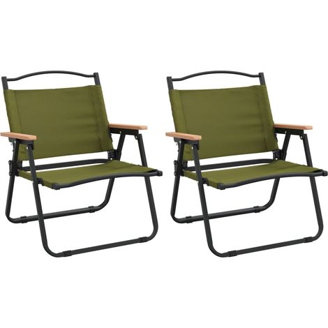 Maison Exclusive - Campingstühle 2 Stk. Grün 54x43x59 cm Oxford-G