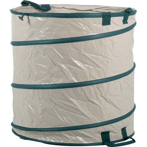 Siena Garden – Sac à déchets de jardin 250 litres – Beige, polyuréthane, 69 x 69 x 71 cm