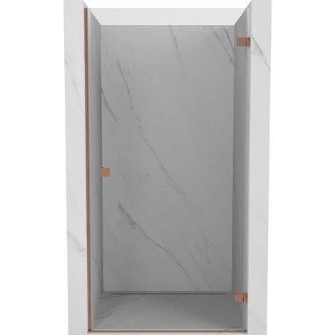Mexen Lunar-B Duschdrehtür rechts 75 cm, transparent, gebürstetes Kupfer - 832-075-000-65-00-P (1/5)