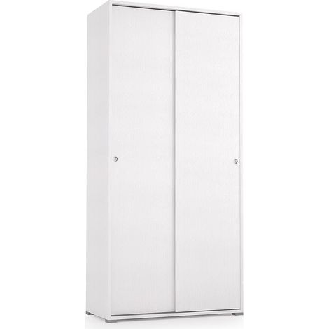 Armario Blanco Polivalente Con Doble Puerta Corredera (1/4)
