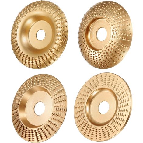[JAMAIS UTILISÉ]Disques de meulage carbure de tungstène 4 pièces pour façonnage meulage découpe bois compatibles meuleuse d'angle 115 mm 125 mm