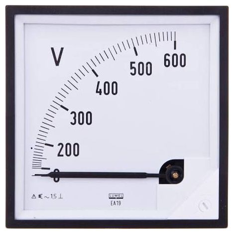 Voltmètre analogique lumel e616 96x96 mm 600 V