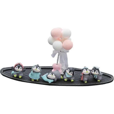 Lot de 6 figurines de petits pingouins miniatures pour tableau de bord de voiture (1/5)