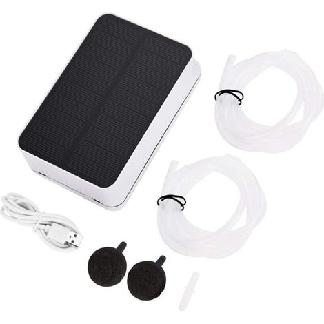 YMYNY Waterproof Oxygenator - Solar Powered Waterproof Oxygenator, Aerator, Oxygen Air Pump for Emergency in Swimming Pool, Pond