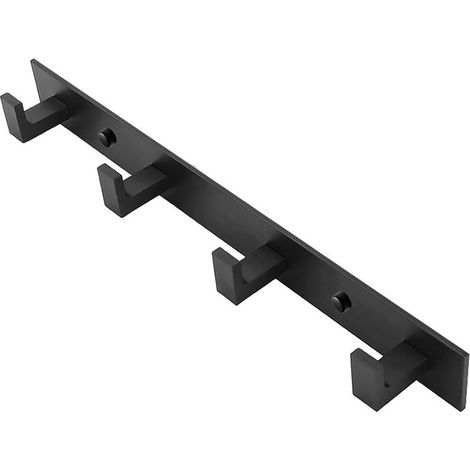 Appendiabiti da parete minimal a 4 ganci nero (1/5)