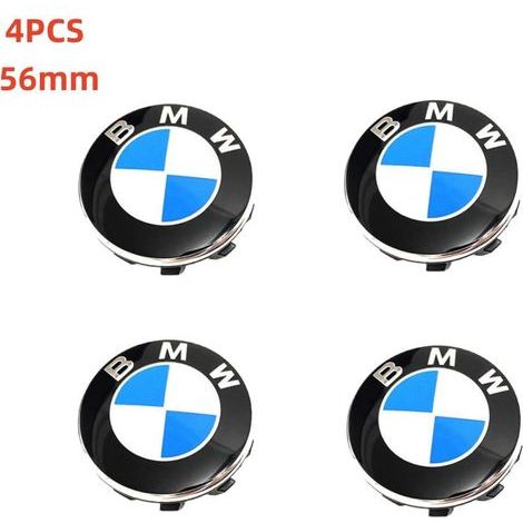 NURIA-Cache moyeu jante BMW 56mm-Enjoliveur centre roue-Convient pour le remplacement des enjoliveurs BMW-Bleu et blanc classiques (1/4)