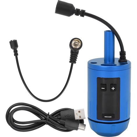 Poignée de machine à tatouer sans fil, auto-verrouillante, avec écran LCD, interface RCA, moteur bleu. (1/5)