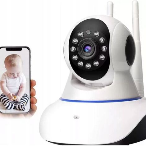 Cámara IP inalámbrica con Wi-Fi, panorámica e inclinación para interiores (1/5)